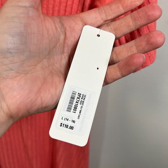 Soft Surroundings Santiago Maxi Dress Size Large Coral Reef Ribbed Vacation - Picture 6 of 10